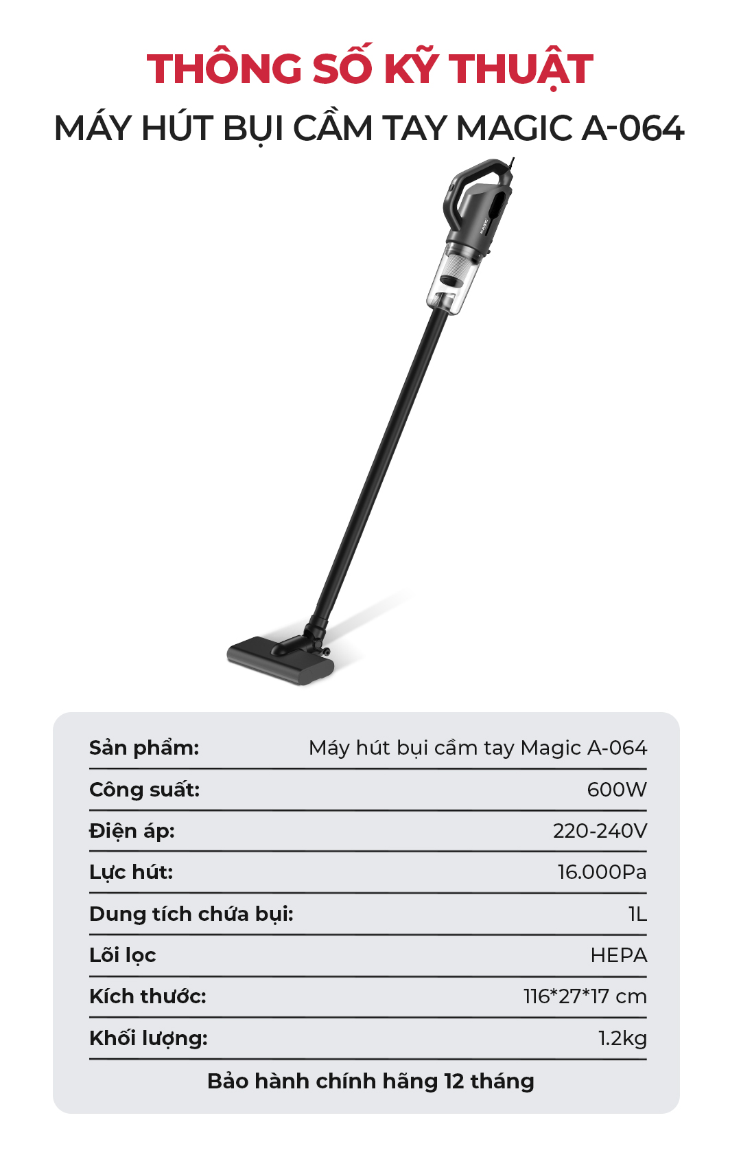 Máy Hút Bụi MAGIC A-064 8