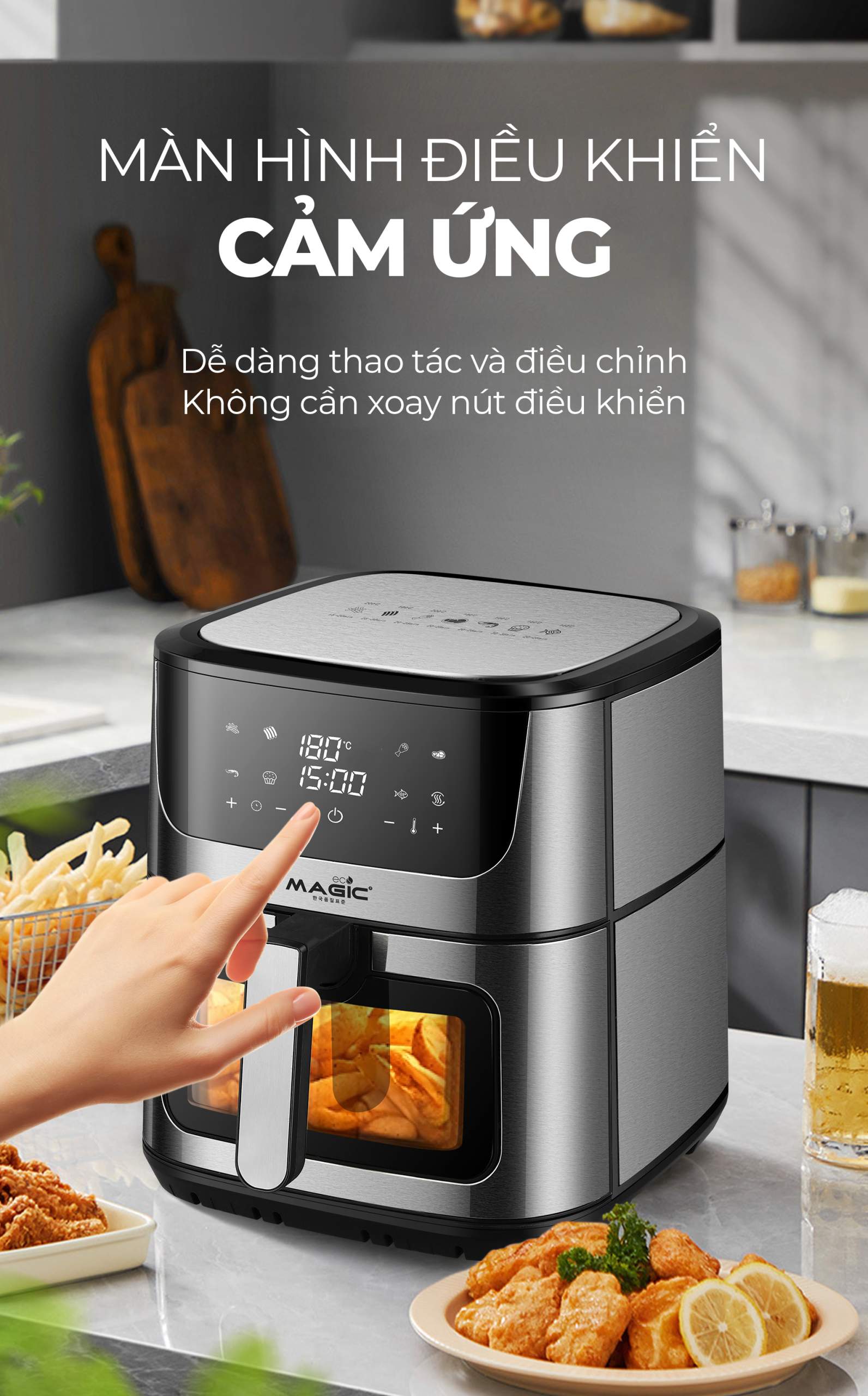Nồi Chiên Không Dầu MAGIC Eco AC-129 3 Nồi Chiên Không Dầu MAGIC Eco AC-129 5