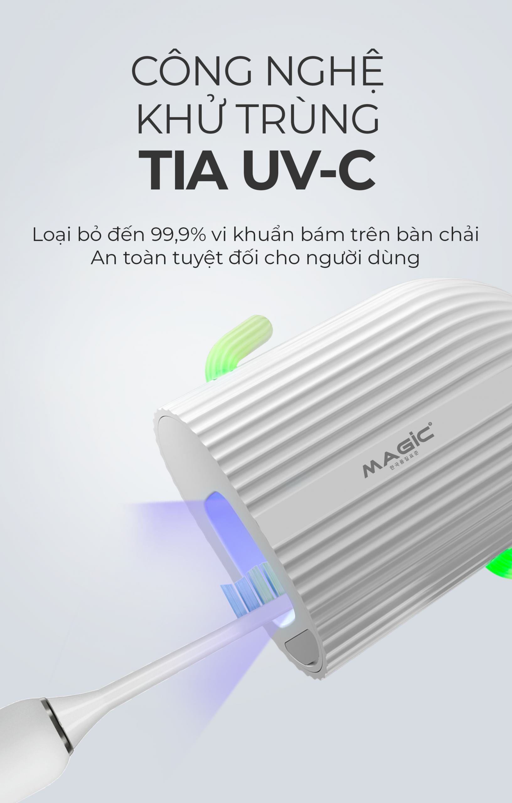 Máy Khử Trùng Đầu Bàn Chải MAGIC B-10 (Đen) 5