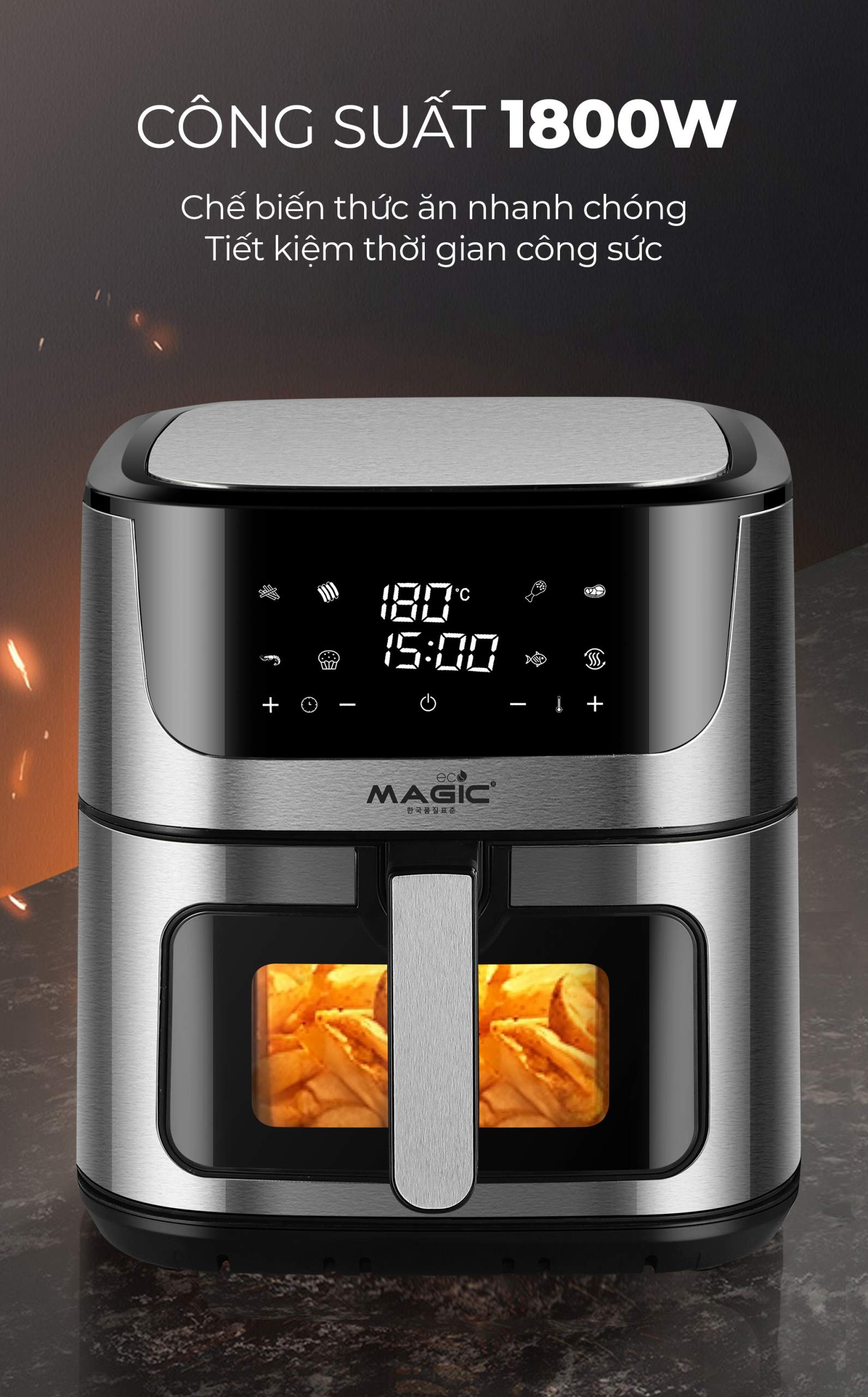 Nồi Chiên Không Dầu MAGIC Eco AC-129 5 Nồi Chiên Không Dầu MAGIC Eco AC-129 7