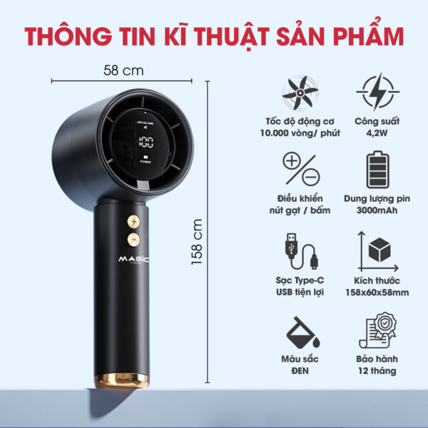 6 Quạt Sạc Mini Cầm Tay MAGIC A-009 6