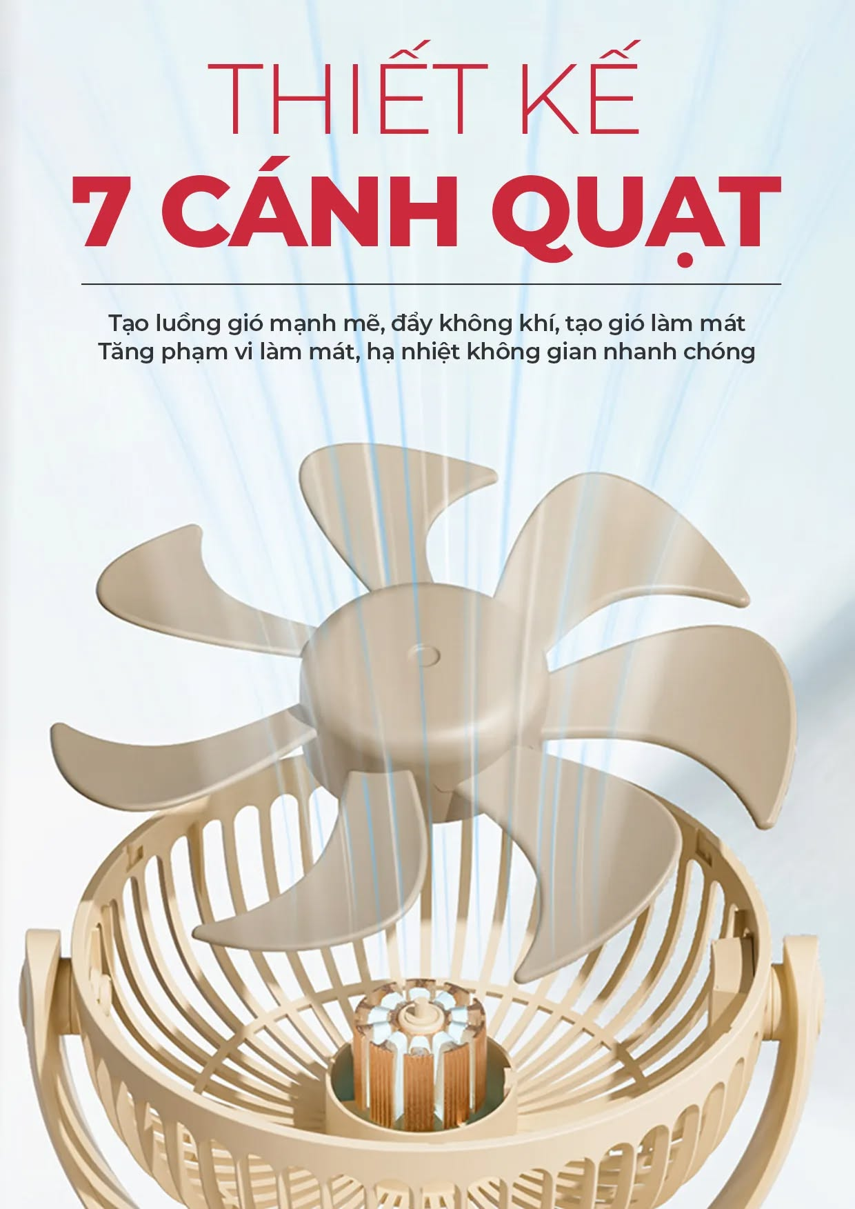 Quạt tích điện mini để bàn cho dân văn phòng: Làm mát cá nhân, nhẹ nhàng nhưng không thể thiếu 1