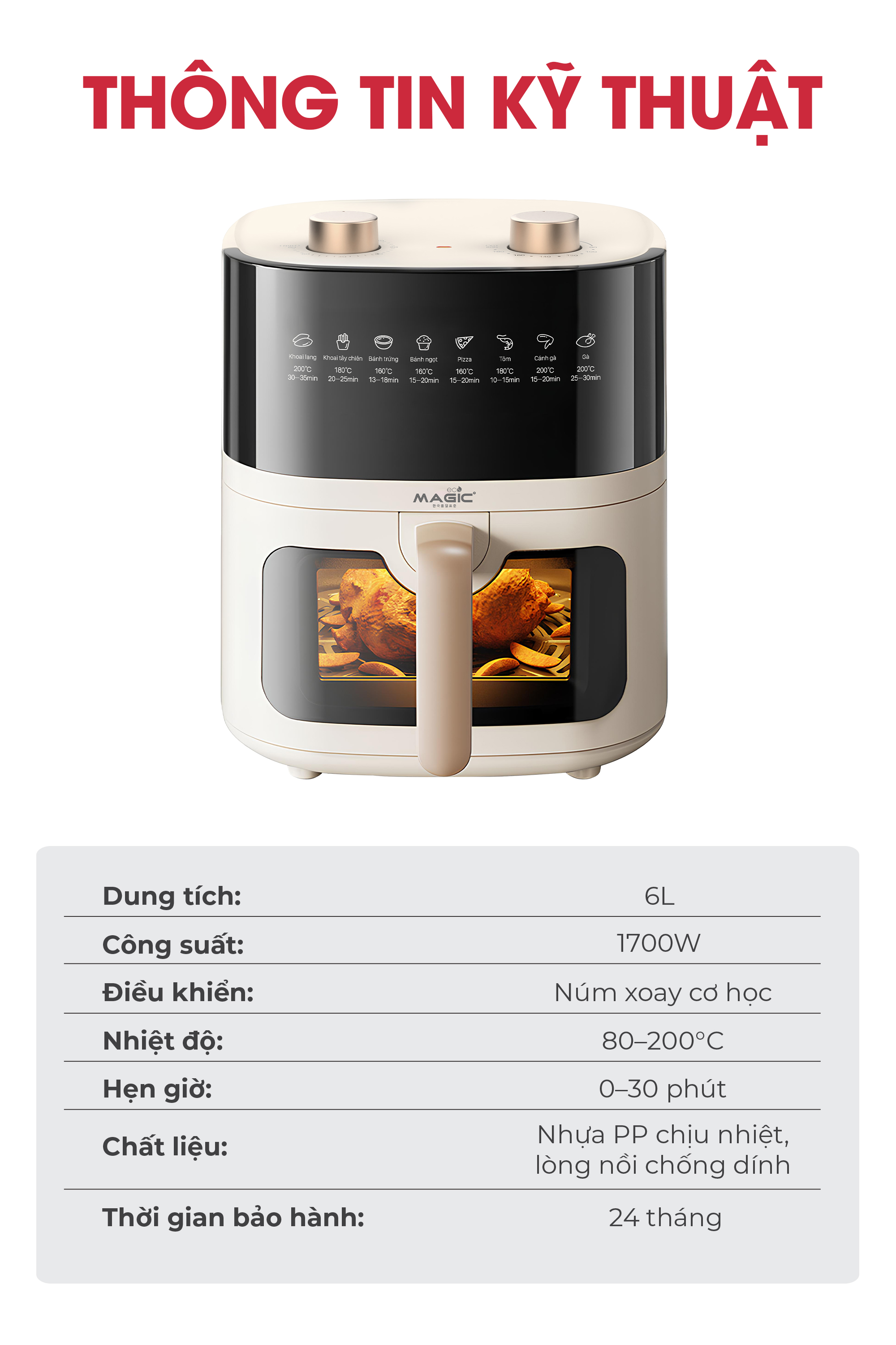 Nồi chiên không dầu Magic Eco AC-161 12 Nồi chiên không dầu Magic Eco AC-161 17