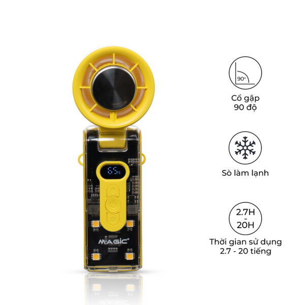 Quạt sạc cầm tay sò lạnh Magic A-018 1