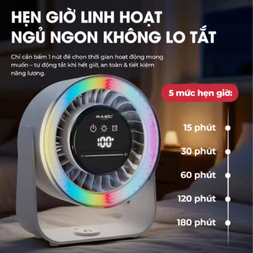 Quạt Sạc Mini Để Bàn Magic A-010 9