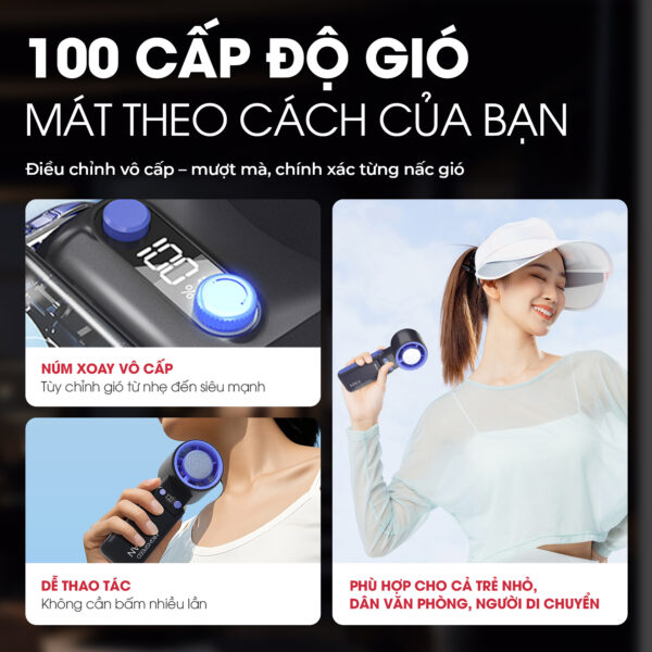 4 Quạt sạc cầm tay sò lạnh Magic A-017 4