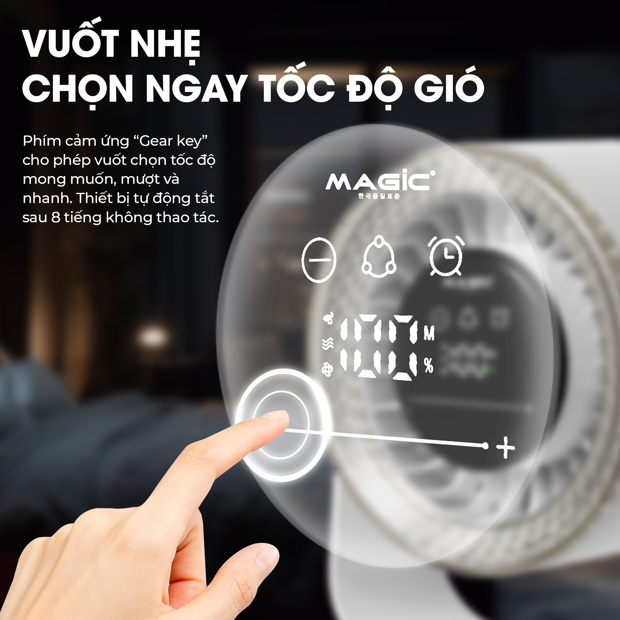 Quạt Sạc Mini Để Bàn Magic A-010 17