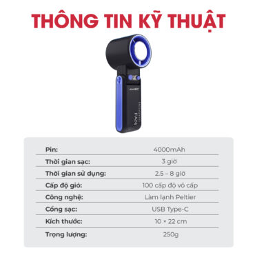 Quạt sạc cầm tay sò lạnh Magic A-017 6 Quạt sạc cầm tay sò lạnh Magic A-017 13