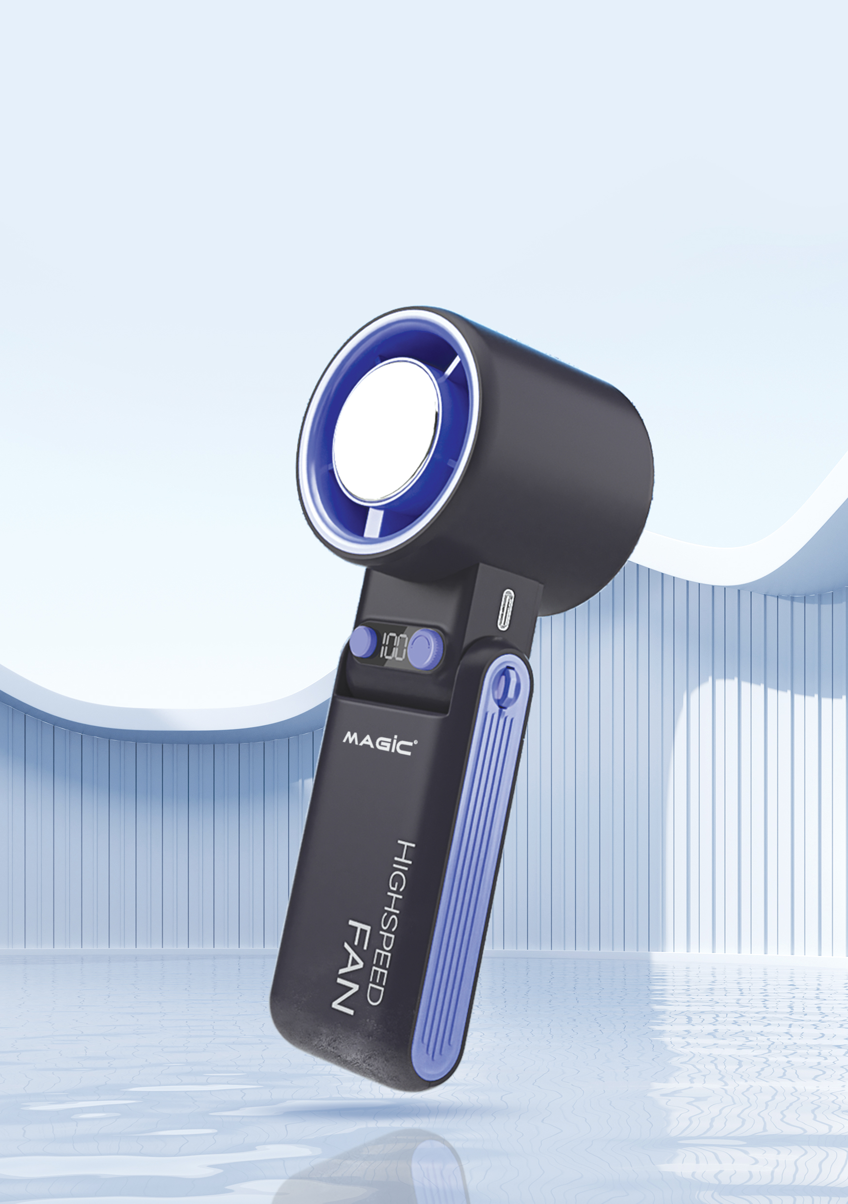 Quạt sạc cầm tay sò lạnh Magic A-017 7 quạt mini 2