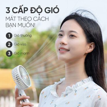 Quạt Sạc Cầm Tay Gấp Gọn Magic A-011 (QUẠT MINI - TRẮNG) 4 Quạt Sạc Cầm Tay Gấp Gọn Magic A-011 (QUẠT MINI - TRẮNG) 12