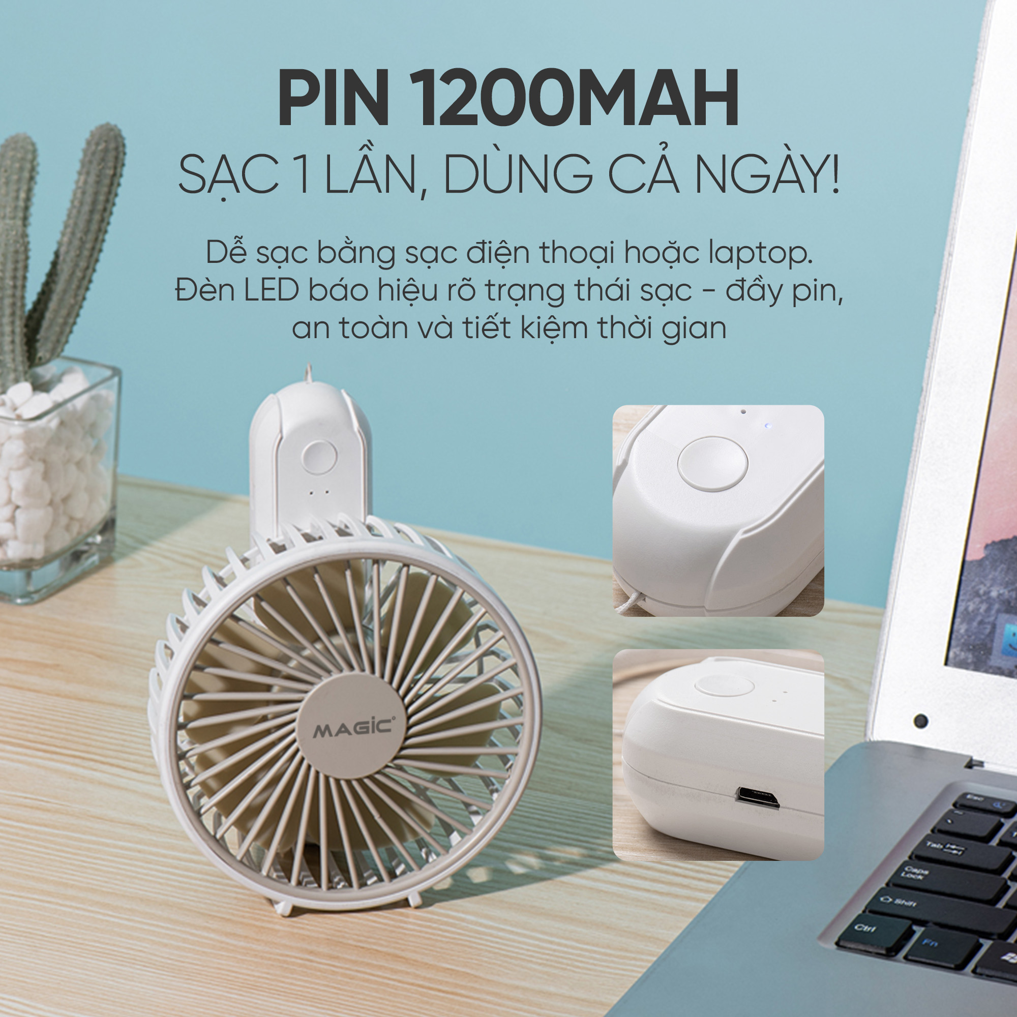 Quạt Sạc Cầm Tay Gấp Gọn Magic A-011 (QUẠT MINI - XANH LÁ) 8 Quạt Sạc Cầm Tay Gấp Gọn Magic A-011 (QUẠT MINI - XANH LÁ) 14