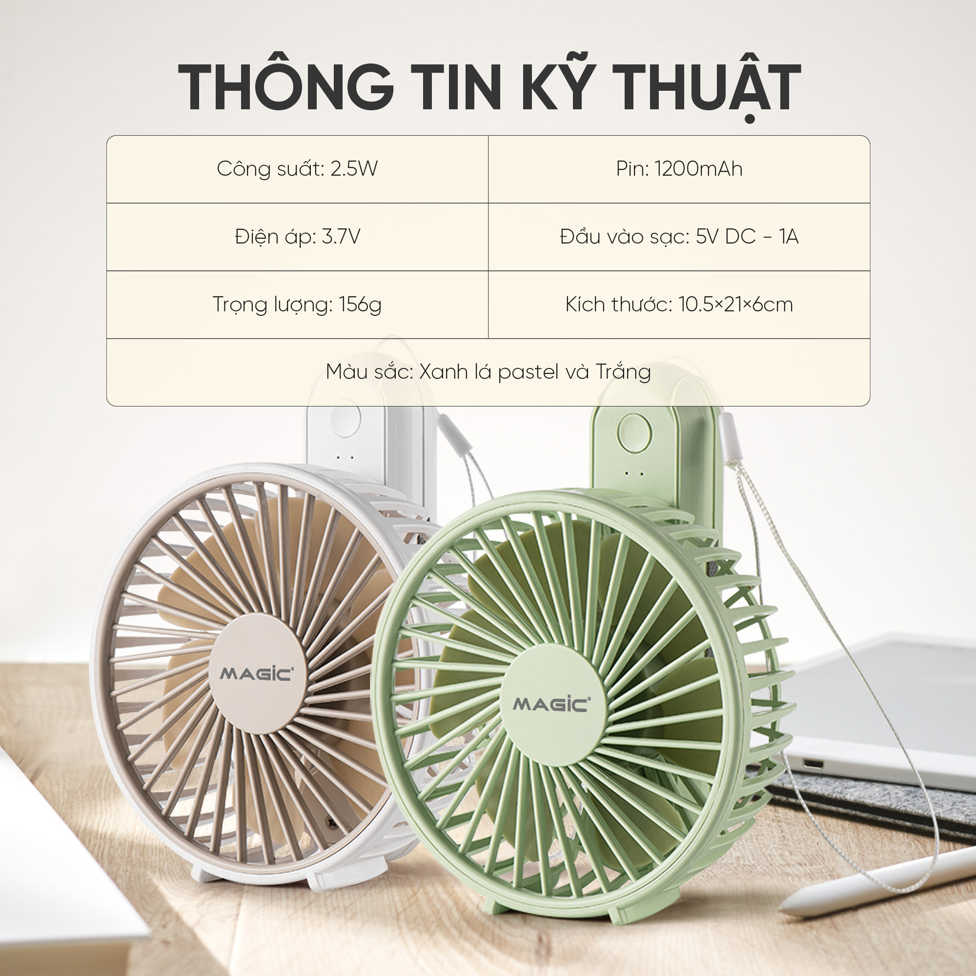 Quạt Sạc Cầm Tay Gấp Gọn Magic A-011 (QUẠT MINI - XANH LÁ) 11 Quạt Sạc Cầm Tay Gấp Gọn Magic A-011 (QUẠT MINI - XANH LÁ) 17