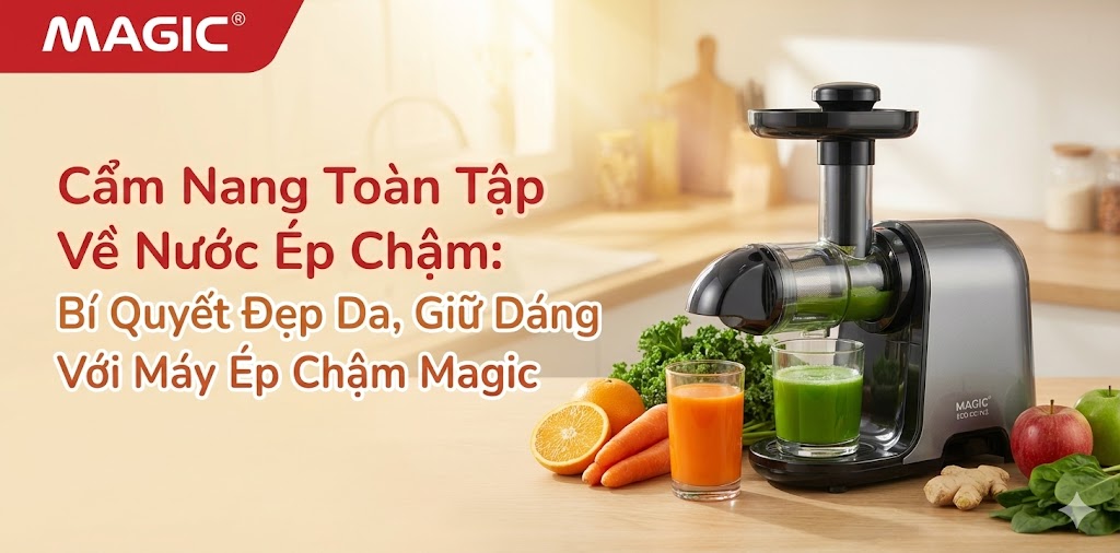Cẩm Nang Toàn Tập Về Nước Ép Chậm: Bí Quyết Đẹp Da, Giữ Dáng Với Máy Ép Chậm Magic 1 Giữ Dáng Với Máy Ép Chậm