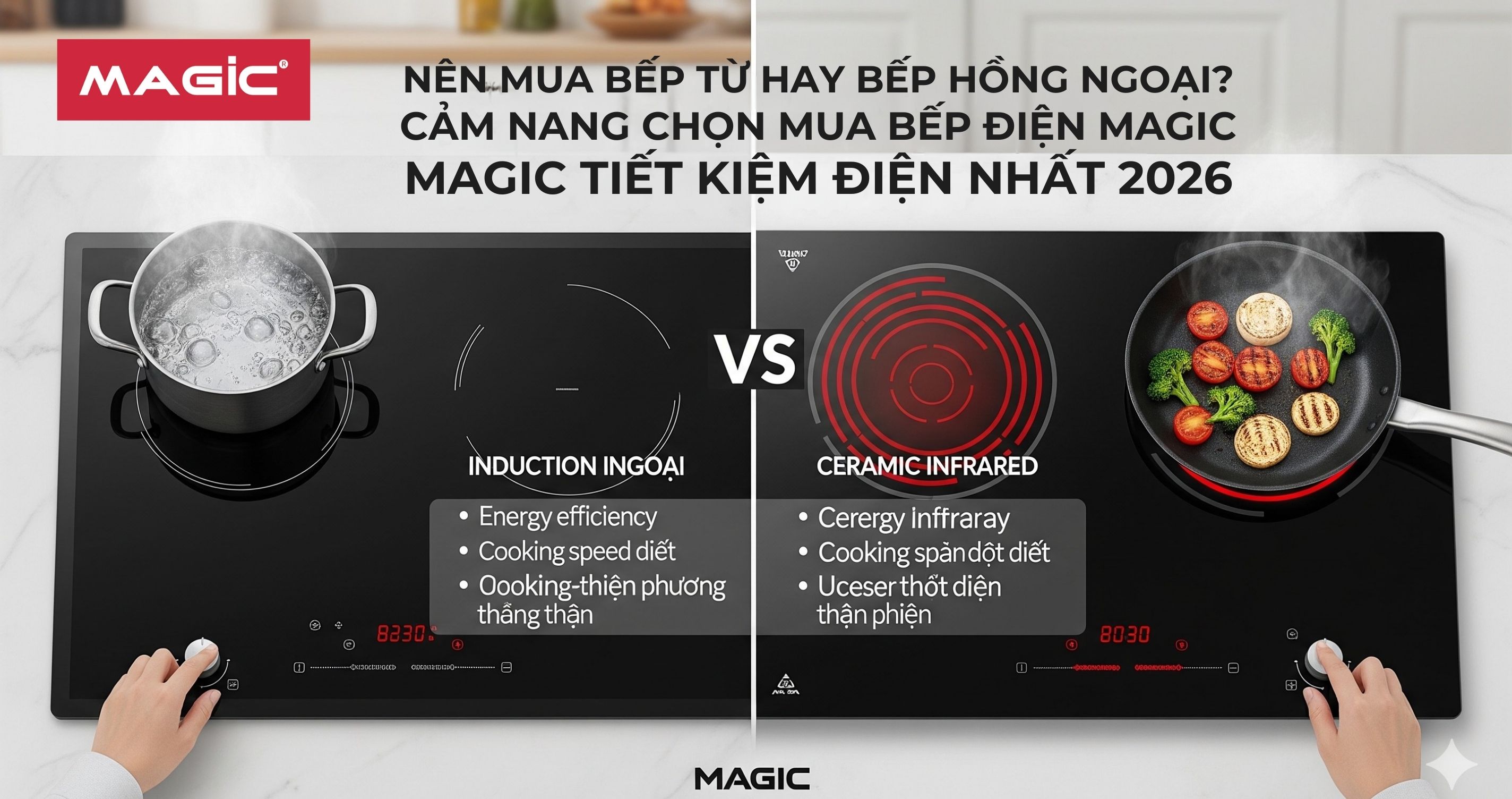 Nên Mua Bếp Từ Hay Bếp Hồng Ngoại? Cẩm Nang Chọn Mua Bếp Điện Magic Tiết Kiệm Điện Nhất 2026 1 nên mua bếp từ