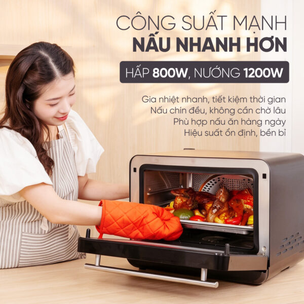 Nồi Chiên Không Dầu Kết Hợp Hấp S23 6