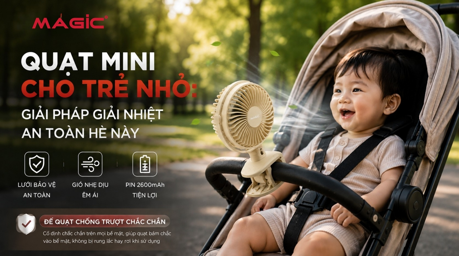 Quạt mini cho trẻ nhỏ: Giải pháp giải nhiệt an toàn hè này 1 Quạt mini cho trẻ nhỏ: Giải pháp giải nhiệt an toàn hè này 1