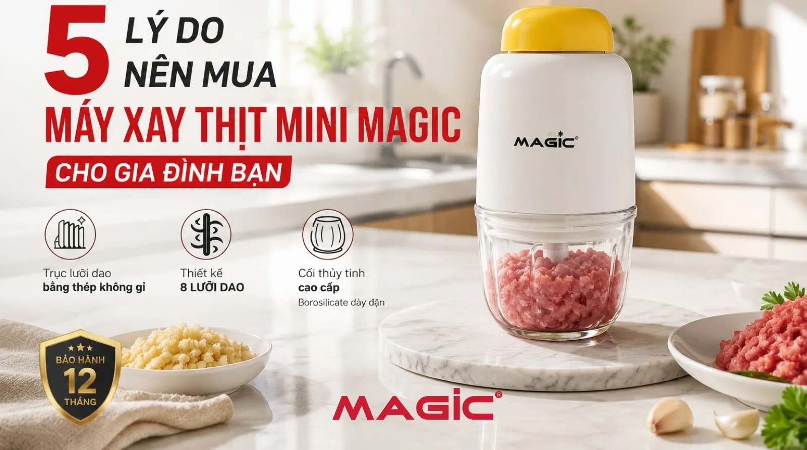 Review máy xay thịt mini Magic: Xay nhuyễn mịn chỉ 30 giây 1