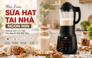 Ly sữa hạt tự làm thơm ngon, bổ dưỡng đặt cạnh các loại hạt thô, gợi cảm hứng cho người mới bắt đầu làm sữa hạt tại nhà.