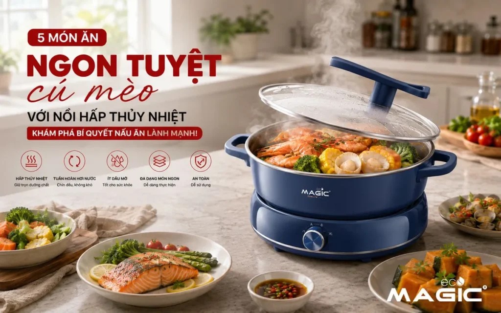 5 Món Ăn Ngon Tuyệt Cú Mèo Với Nồi Hấp Thủy Nhiệt: Khám Phá Bí Quyết Nấu Ăn Lành Mạnh! 1