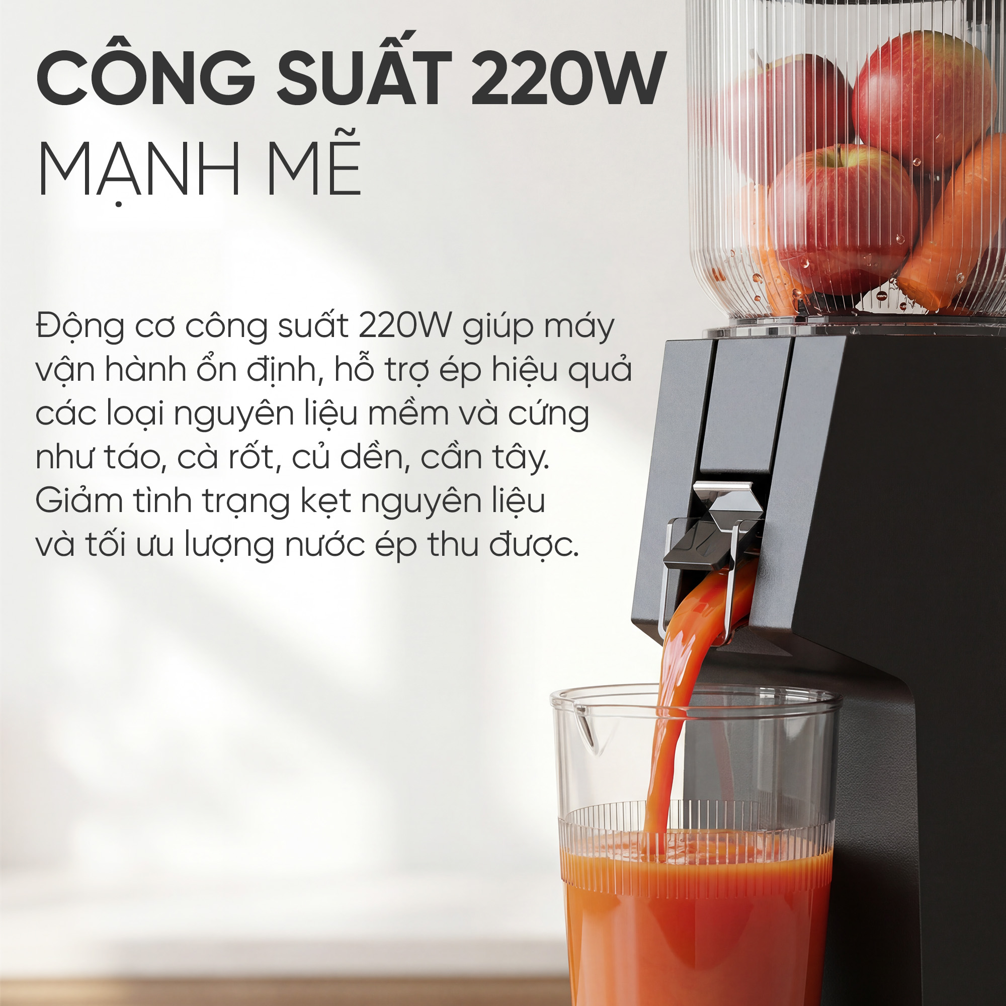 Máy Ép Chậm Miệng Rộng MAGIC Eco AC-150 4 Máy Ép Chậm Miệng Rộng MAGIC Eco AC-150 5