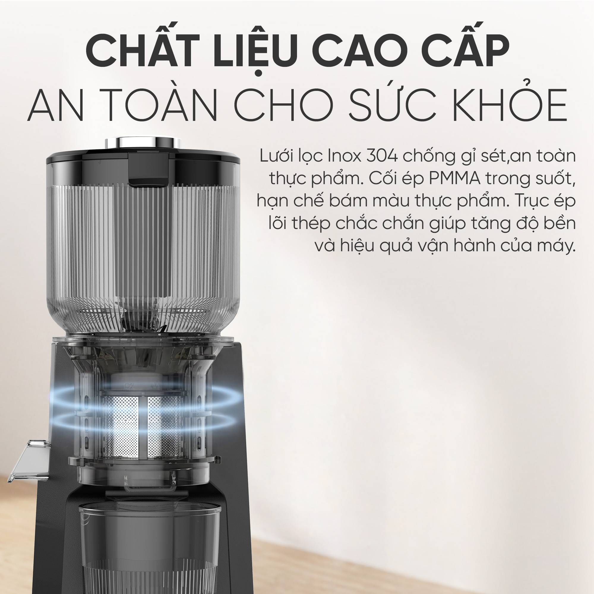 Máy Ép Chậm Miệng Rộng MAGIC Eco AC-150 6 Máy Ép Chậm Miệng Rộng MAGIC Eco AC-150 7