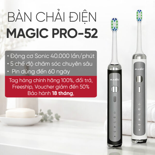 BÀN CHẢI ĐIỆN MAGIC ECO PRO-52 1