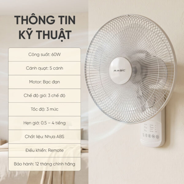 Quạt Treo Tường MAGIC A-259 11