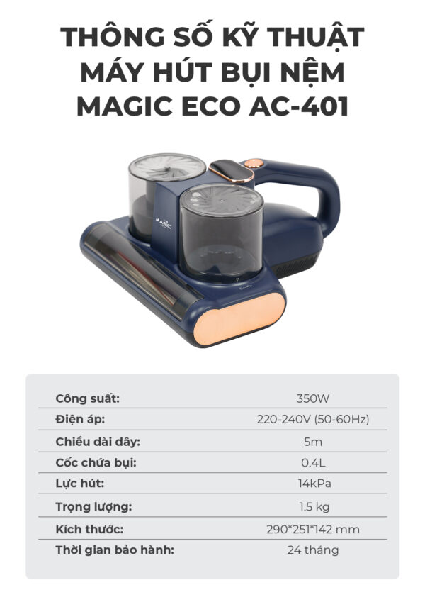Máy hút bụi nệm Magic Eco AC-401 9