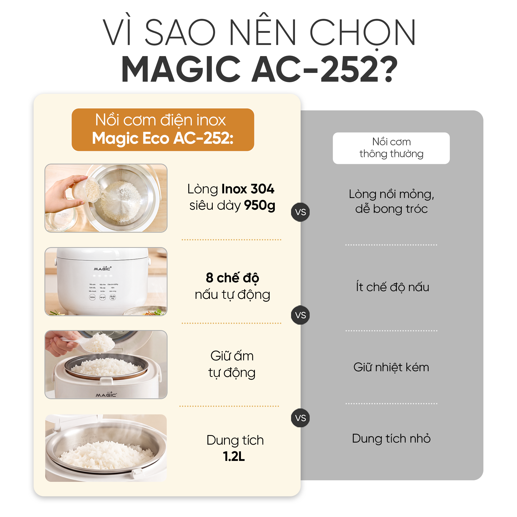 Nồi Cơm Điện Tử MAGIC Eco AC-252 18 Nồi Cơm Điện Tử MAGIC Eco AC-252 29