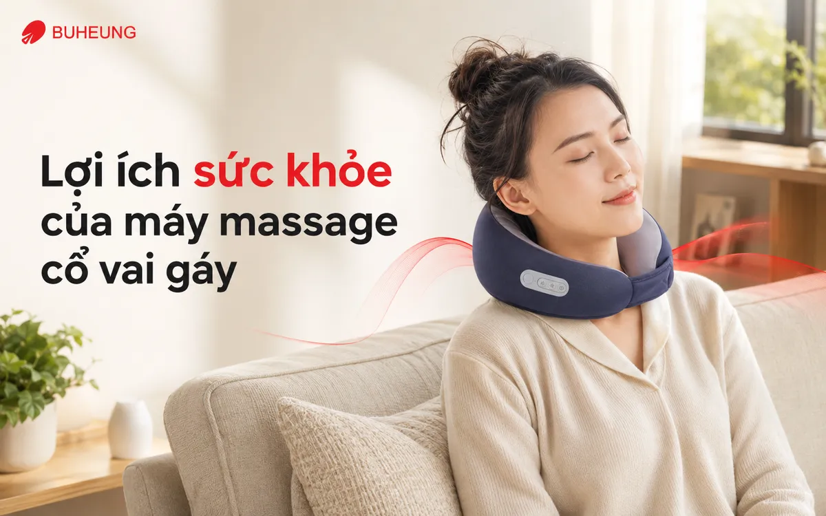 Biểu tượng lợi ích sức khỏe từ máy massage: giãn cơ, lưu thông máu, ngủ ngon, giúp hiểu máy massage nào tốt cho sức khỏe.