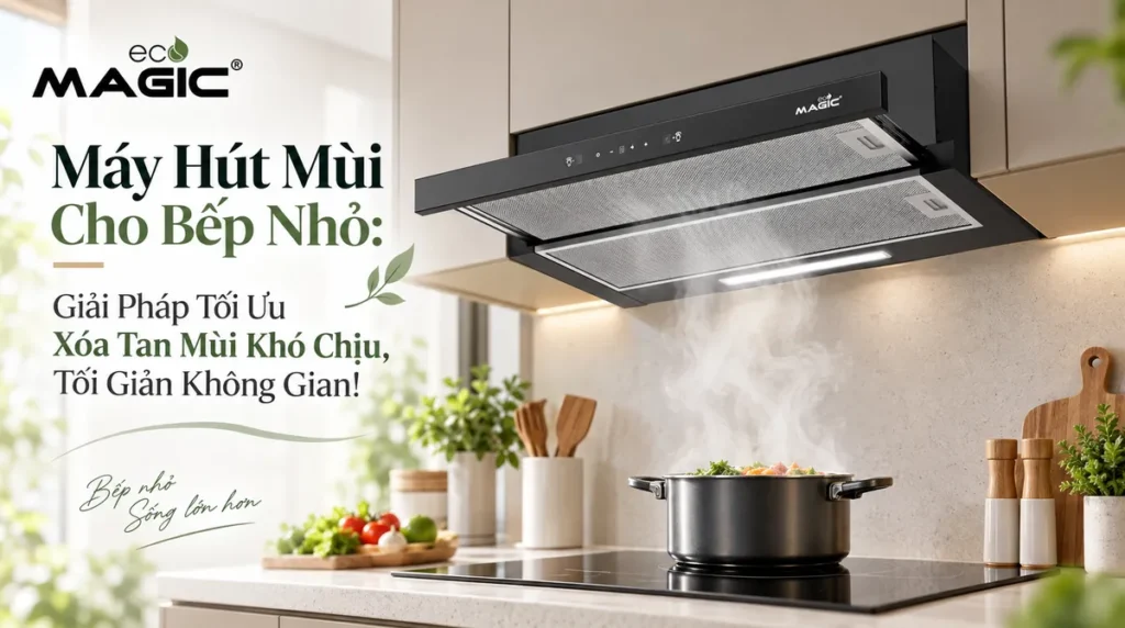 Máy Hút Mùi Cho Bếp Nhỏ: Giải Pháp Tối Ưu Xóa Tan Mùi Khó Chịu, Tối Giản Không Gian! 4 Căn bếp nhỏ hiện đại, gọn gàng với máy hút mùi hiệu quả, tối ưu không gian sống trong căn hộ studio.