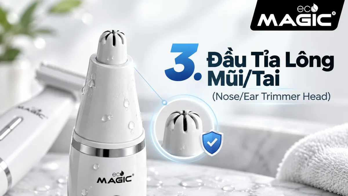 Đầu tỉa lông mũi, đầu tỉa lông tai, nose ear trimmer, phụ kiện máy tỉa lông an toàn, vệ sinh cá nhân, thiết kế bảo vệ.
