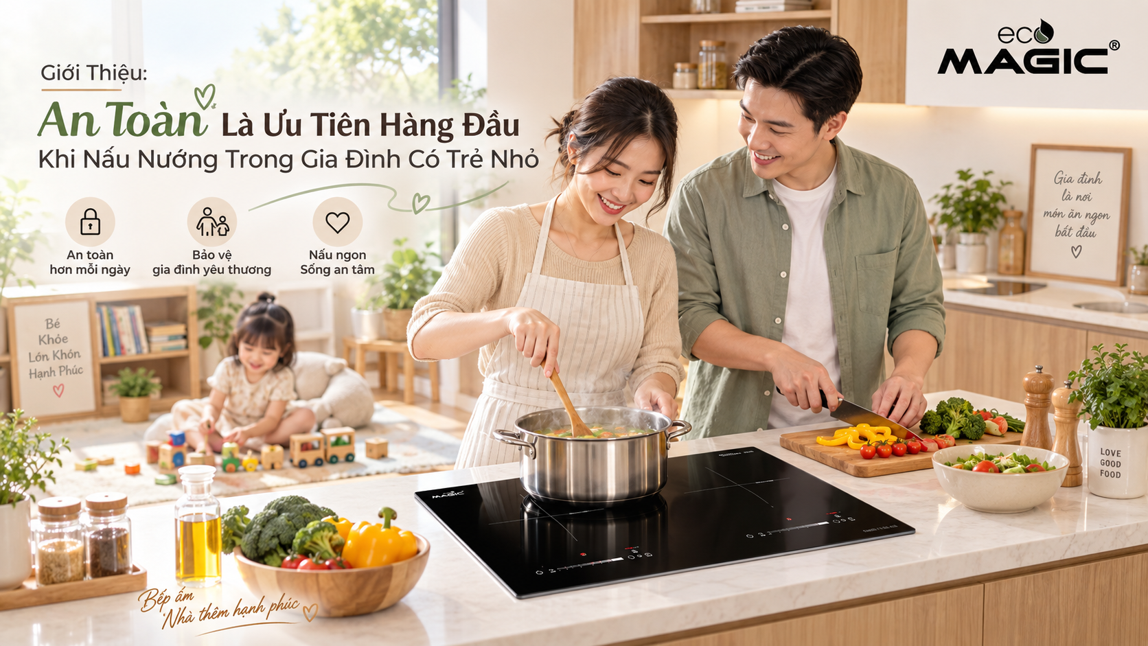 Bếp Điện Từ Cho Gia Đình Có Trẻ Nhỏ: Lựa Chọn An Toàn Tuyệt Đối & Thông Minh Cho Mọi Nhà 1