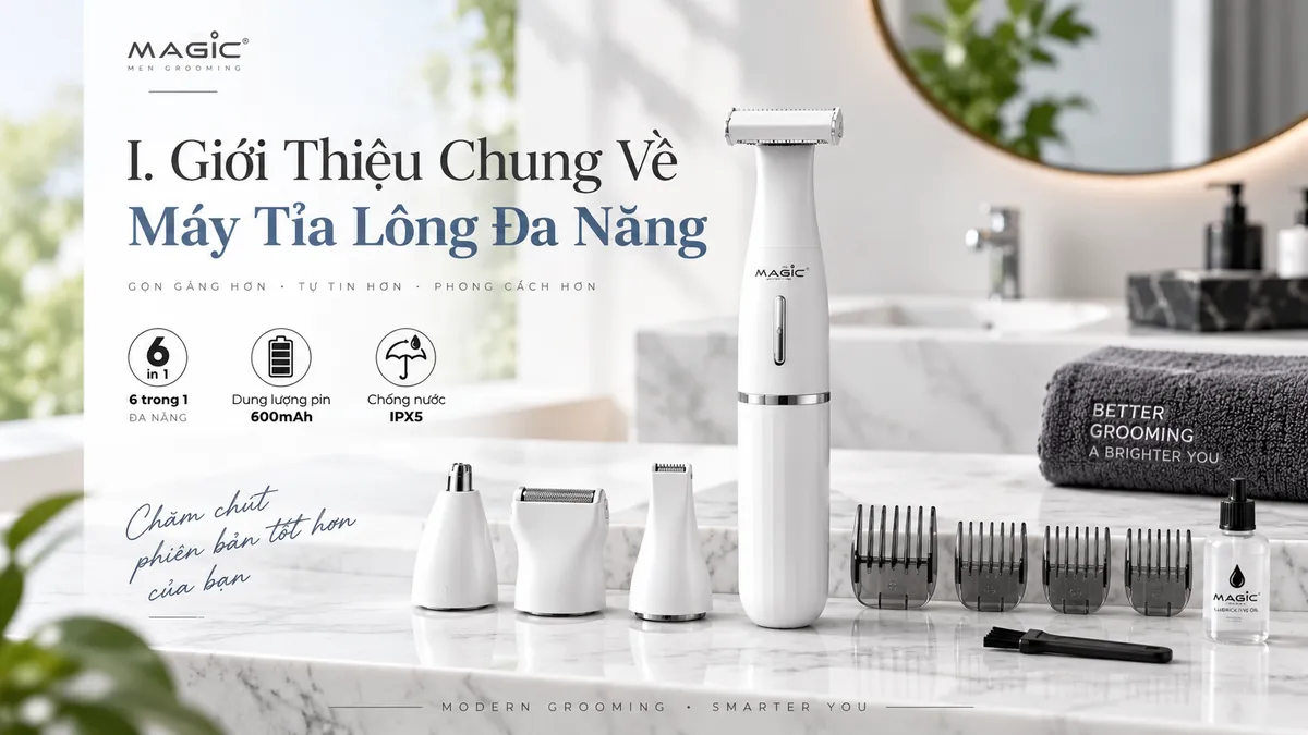 Bộ máy tỉa lông đa năng, các phụ kiện cắt tỉa râu tóc, thiết bị chăm sóc cá nhân tiện lợi, sản phẩm đa năng, Magic.