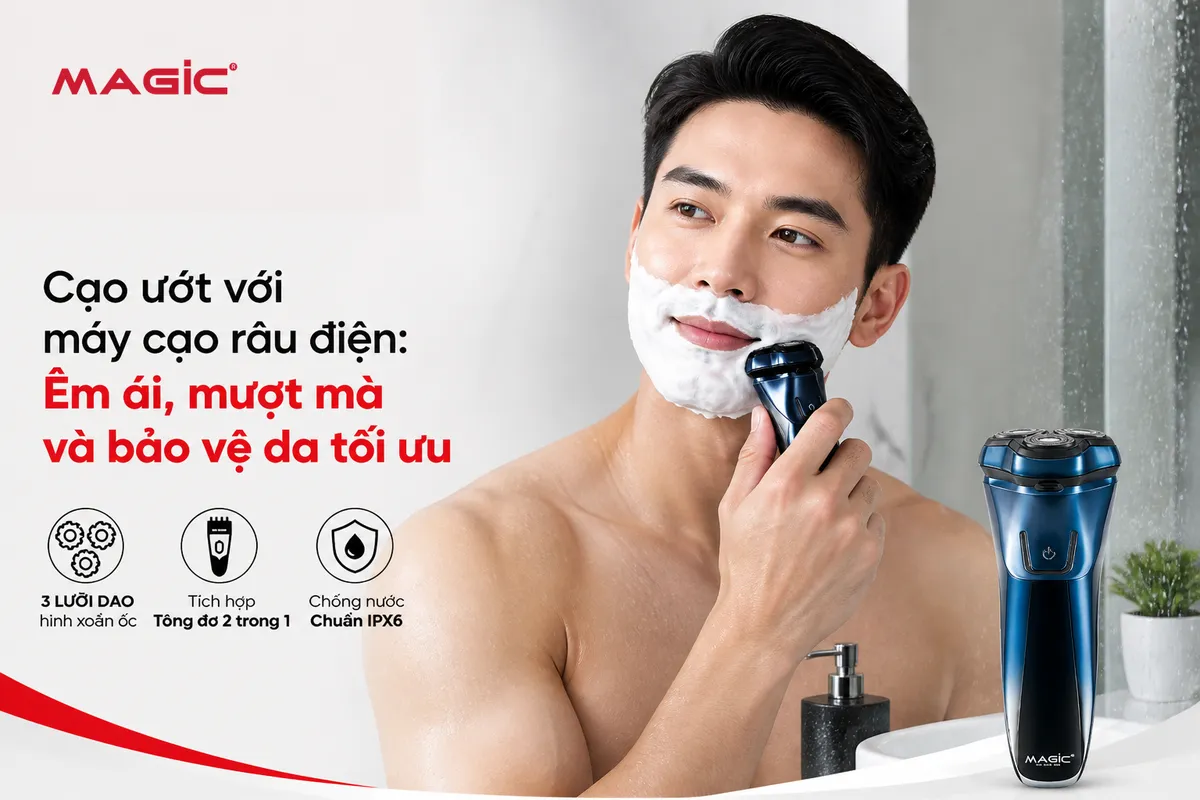 Máy Cạo Râu Cạo Khô Hay Ướt: Giải Mã Lựa Chọn Hoàn Hảo Cho Làn Da Bạn 2 Máy Cạo Râu Cạo Khô Hay Ướt: Giải Mã Lựa Chọn Hoàn Hảo Cho Làn Da Bạn 2