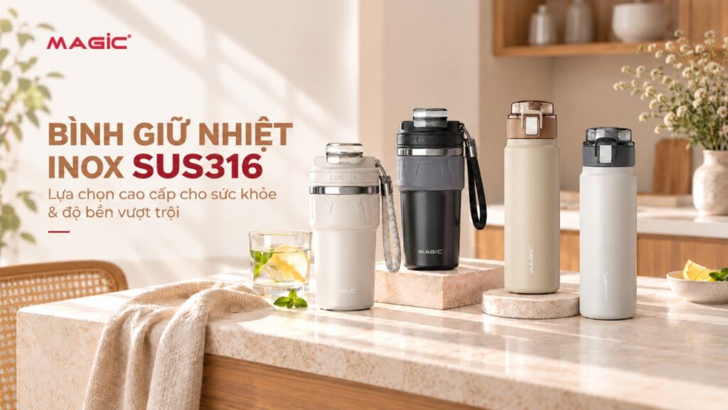 Bình Giữ Nhiệt Inox SUS316: Lựa Chọn Cao Cấp Cho Sức Khỏe Và Độ Bền Vượt Trội 1